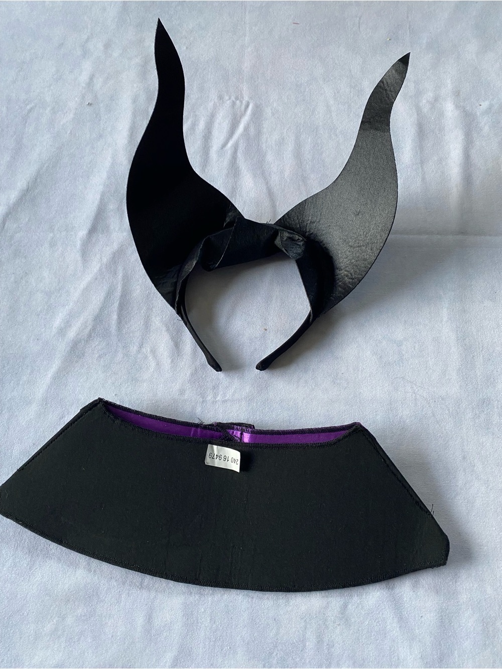 Kids Maleficent Horns Headband and Cape Costume Accessory Set - Picture 2 of 2